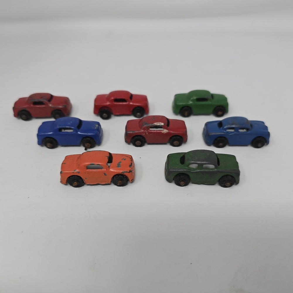 Vintage 1950's Barclay Diecast Muti Colors 1.5"  Car Lot Of 8